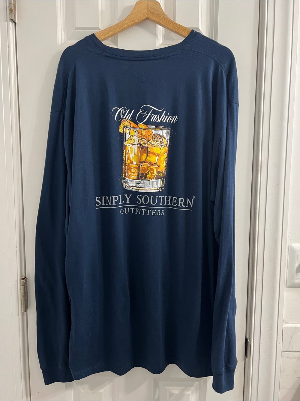 Simply Southern Navy Long-Sleeve 'Old Fashion' Graphic Tee-XXL - Picture 3 of 9